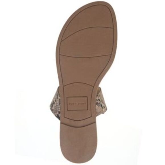 SUN STONE Womens Beige Snake Strap Easten Wedge Slip On Slide Sandals Shoes 11 M - Picture 4 of 4